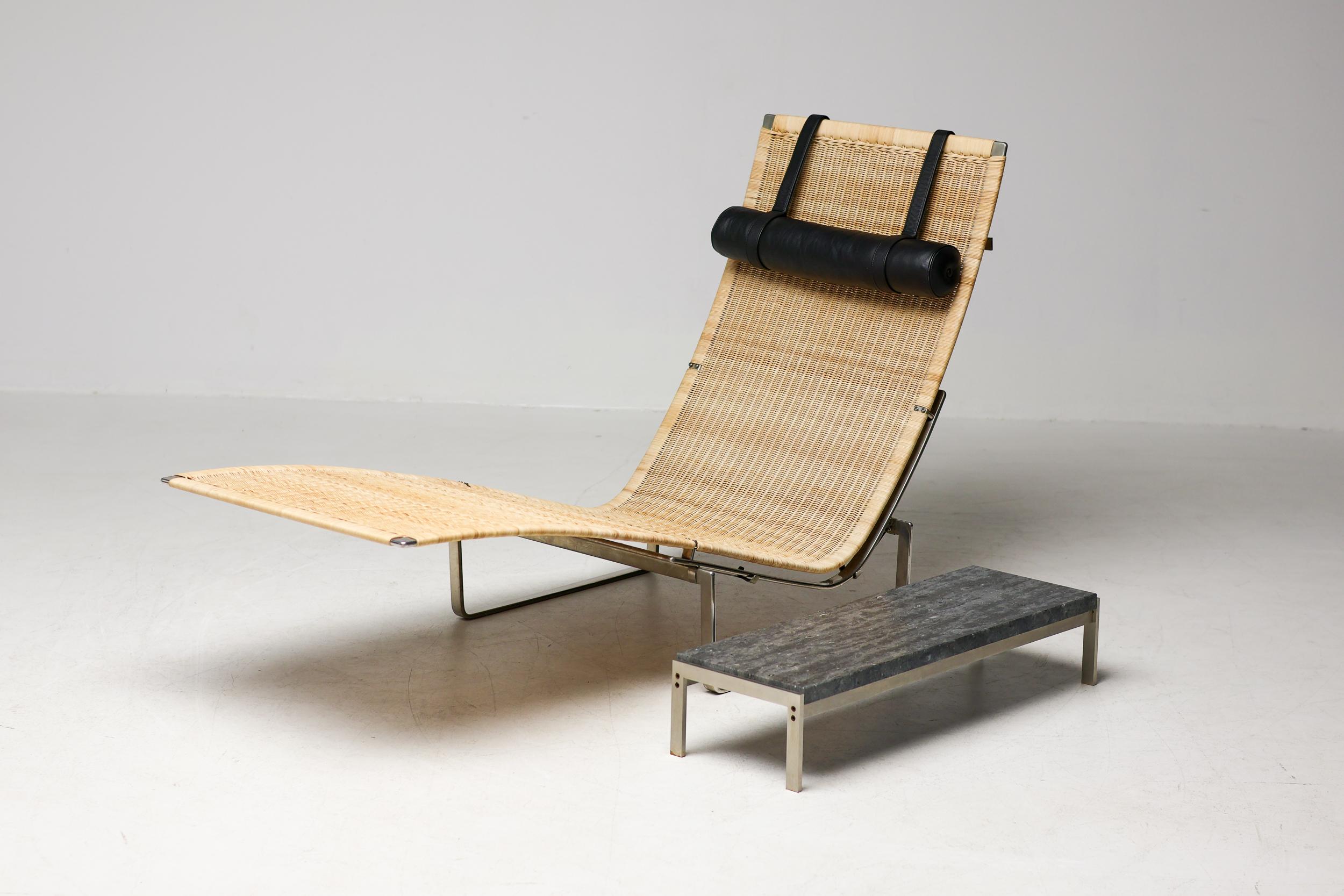 Danish Chaise Longue Model PK24 by Poul Kjærholm for E. Kold Christensen For Sale