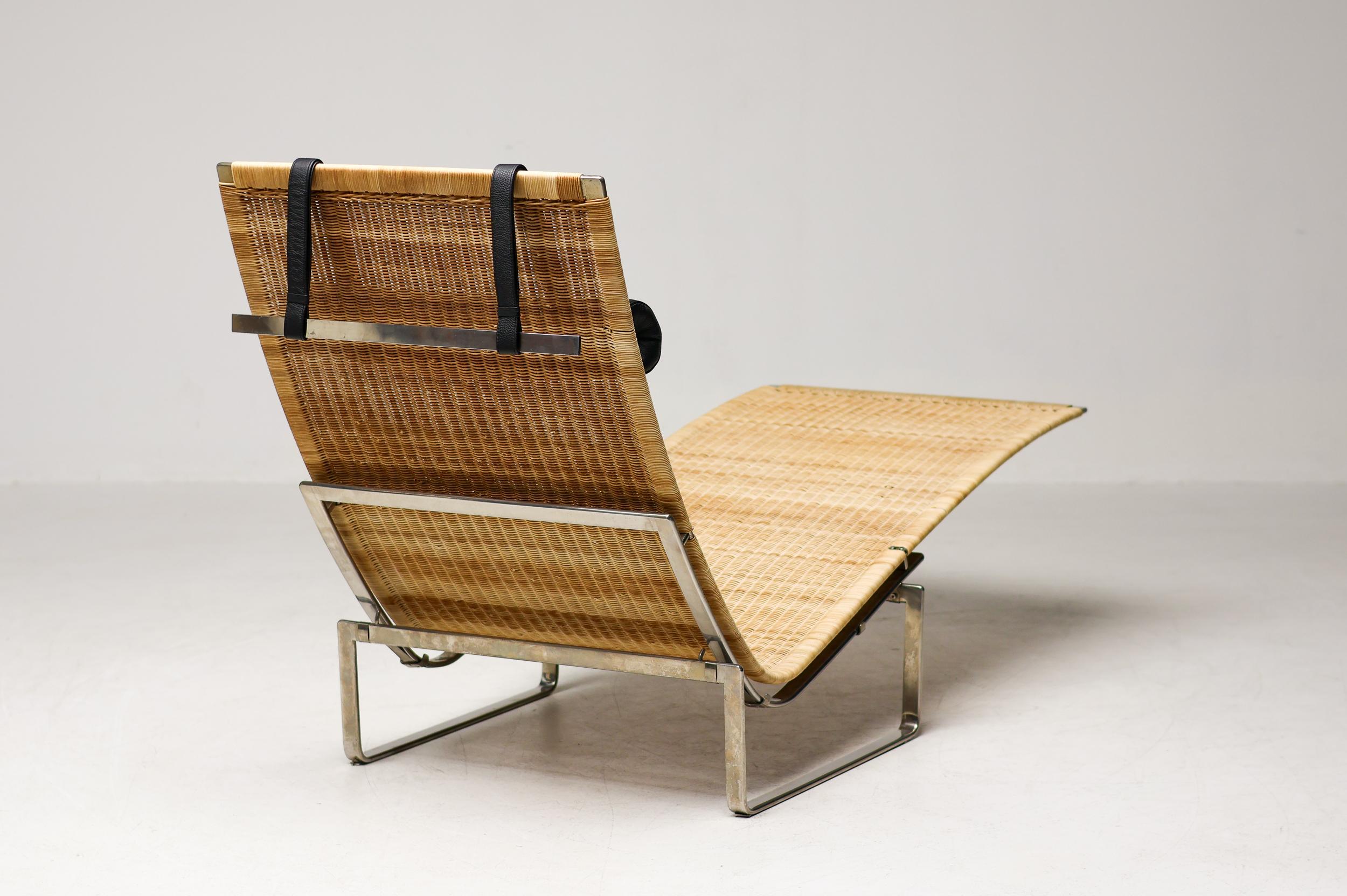 Late 20th Century Chaise Longue Model PK24 by Poul Kjærholm for E. Kold Christensen For Sale