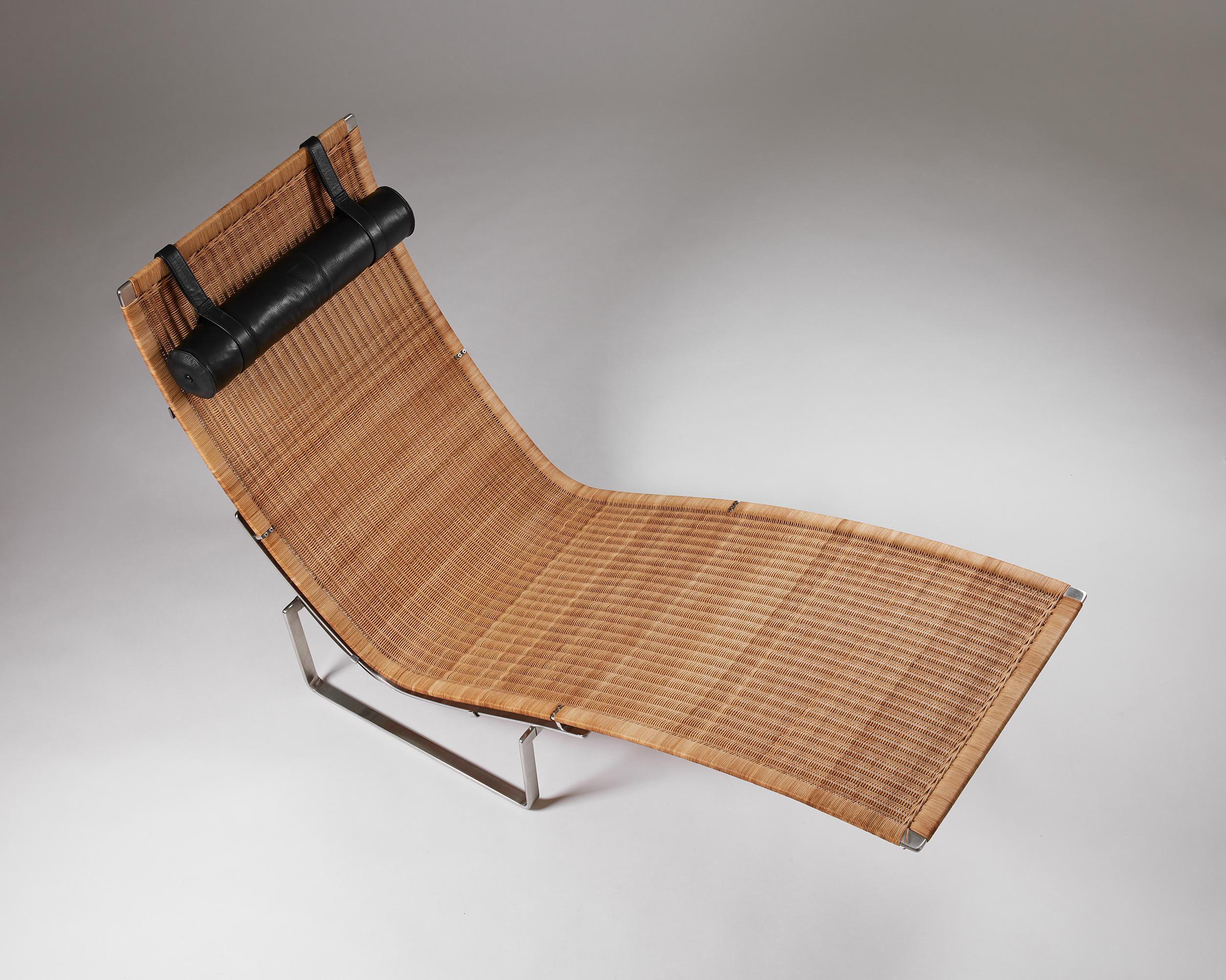 Stainless Steel Chaise Lounge Model PK24 Designed by Poul Kjaerholm for E. Kold Christensen For Sale