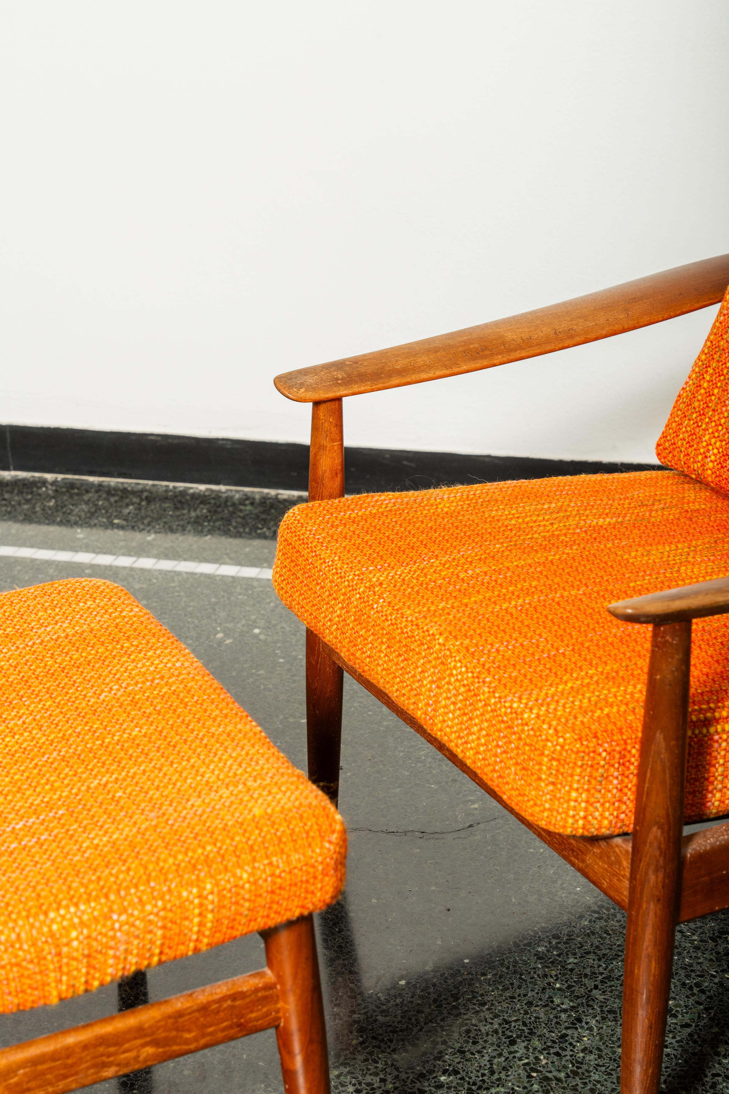 Bois Chaise-longue Modèle FD 164 en teck, Arne Vodder, Danemark années 1960 en vente