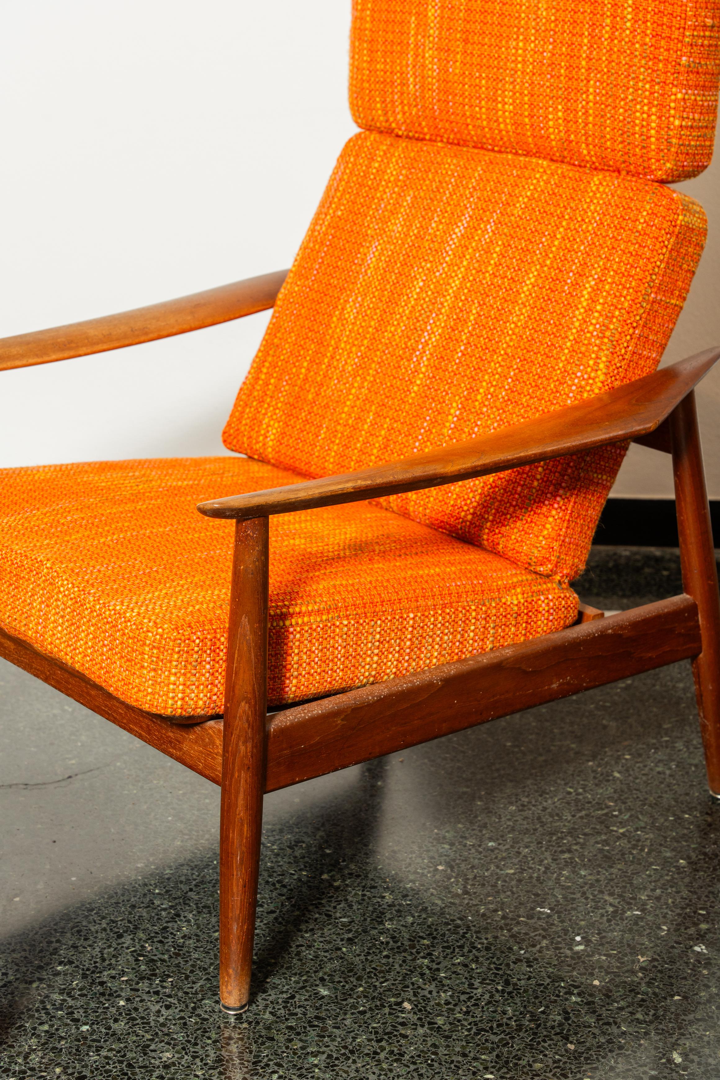 Chaise-longue Modèle FD 164 en teck, Arne Vodder, Danemark années 1960 en vente 2