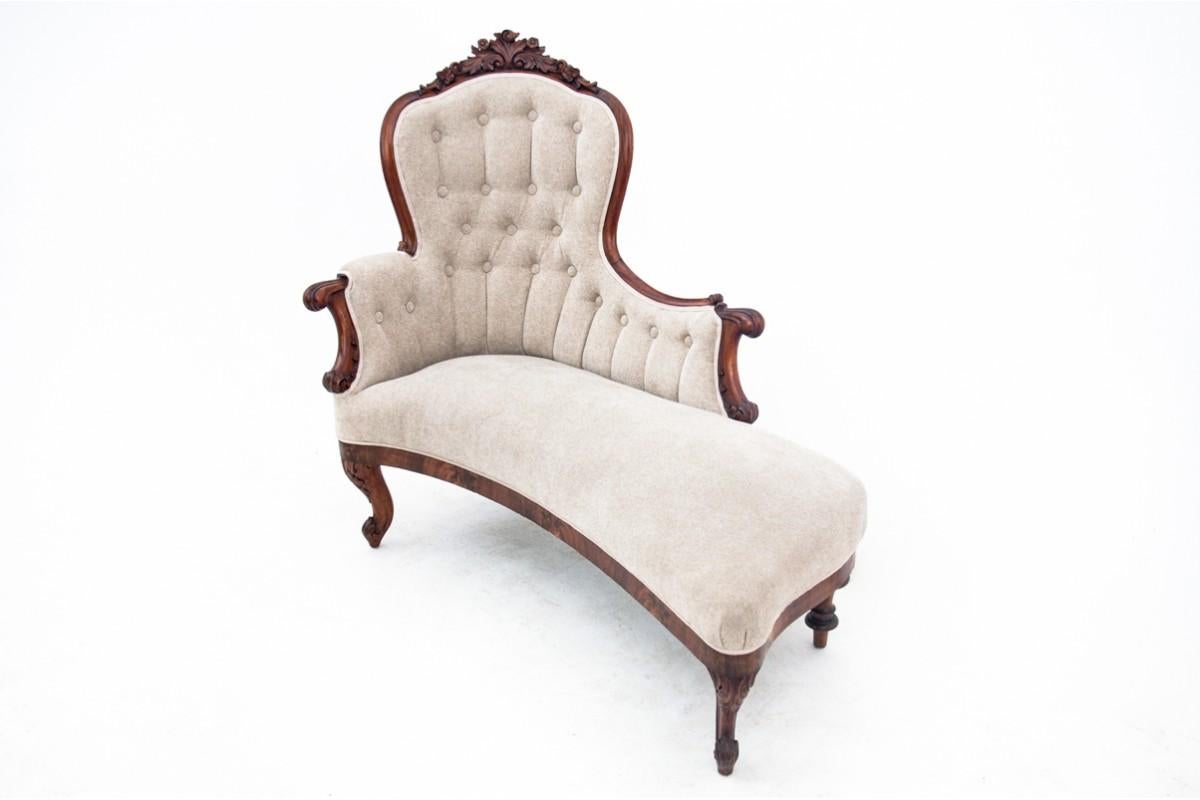 Chaise longue, Northern Europe, circa 1890. After renovation. For Sale 2