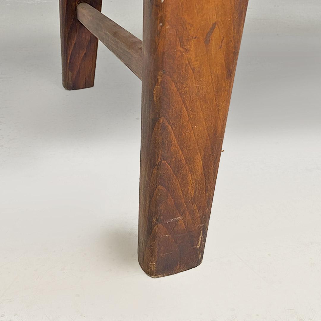 Chaise longue o sdraio italiana di metà secolo in legno massello di teak 1960 ca For Sale 6