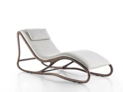 Chaise longue Porada Twilli Design Giuseppe Viganò - Canaletta walnut