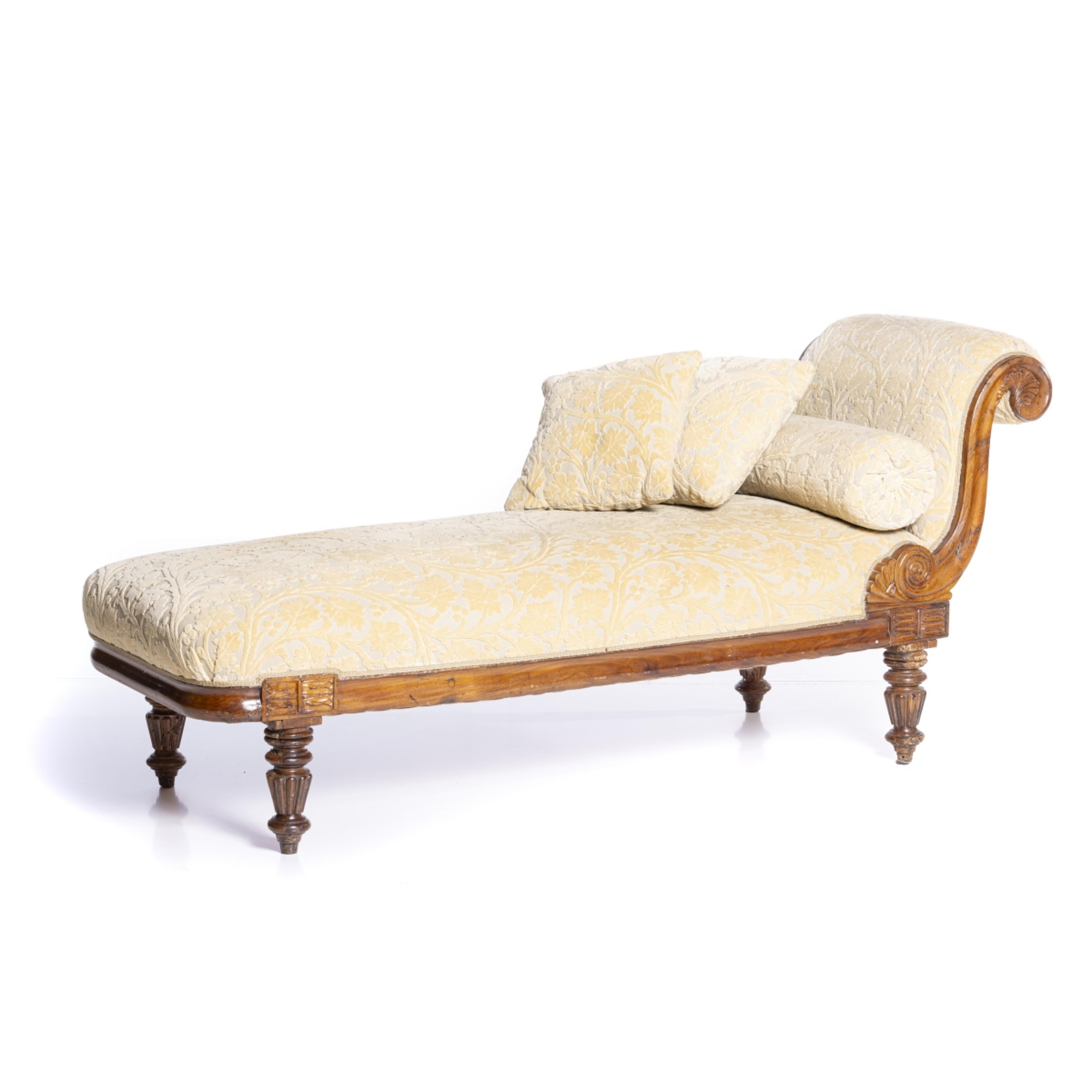 Hand-Crafted CHAISE LONGUE  Portuguese, from the 19th Century