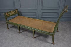Chaise longue Recamier bench, daybed with sphinx and claw feet