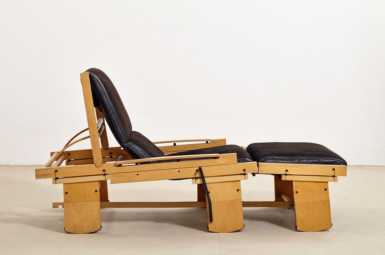 Chaise longue à bascule de Bepi Fiori pour Bernini en vente 1