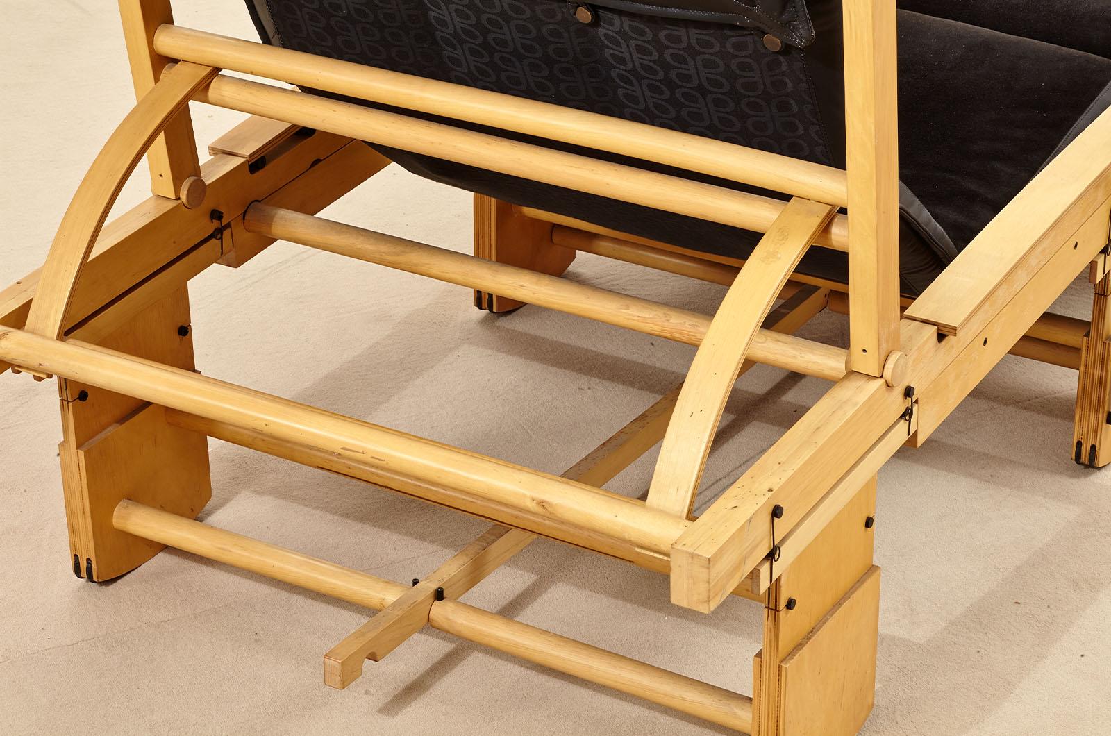 Chaise longue à bascule de Bepi Fiori pour Bernini en vente 3