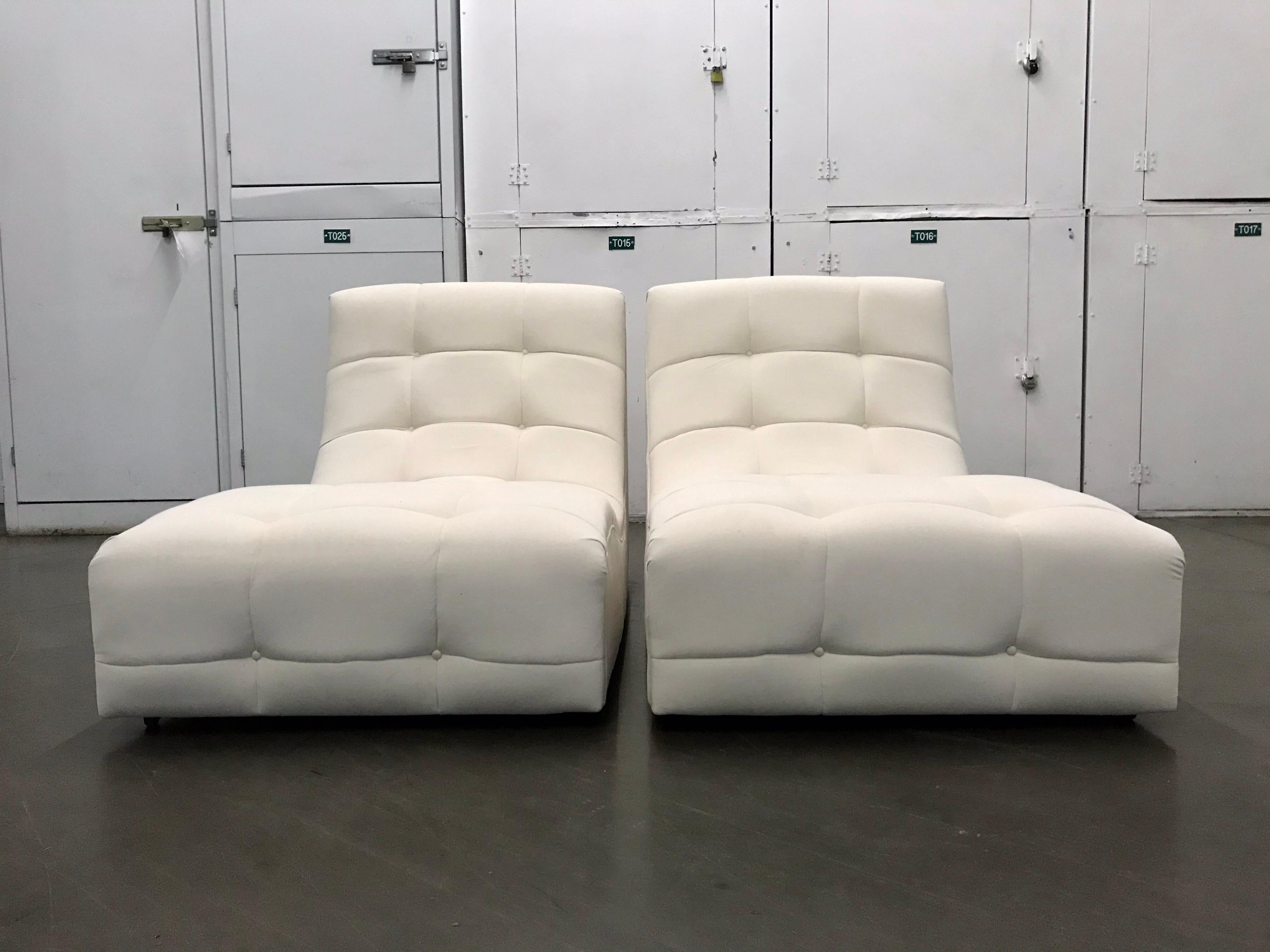 Pair of Chaise Longues 1970's 2