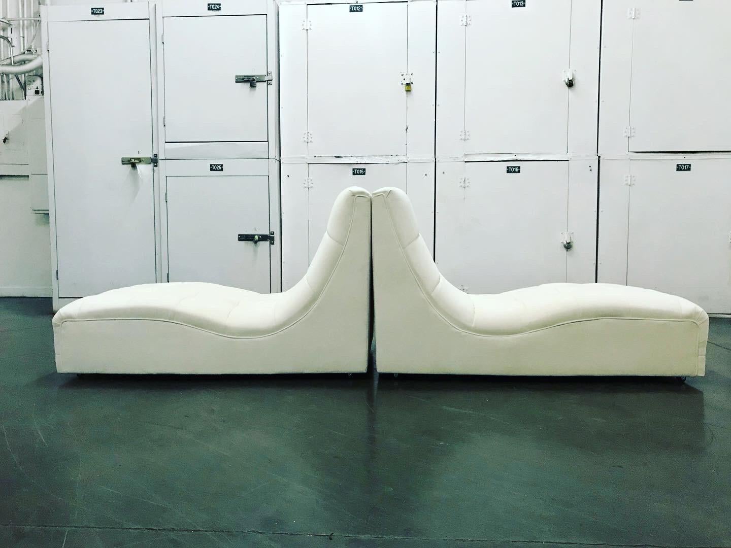 American Pair of Chaise Longues 1970's
