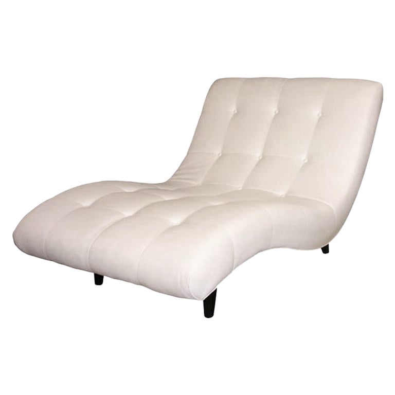 Chaise longue, 100 couleurs de simili cuir, Reproduction, Made In USA, New en vente