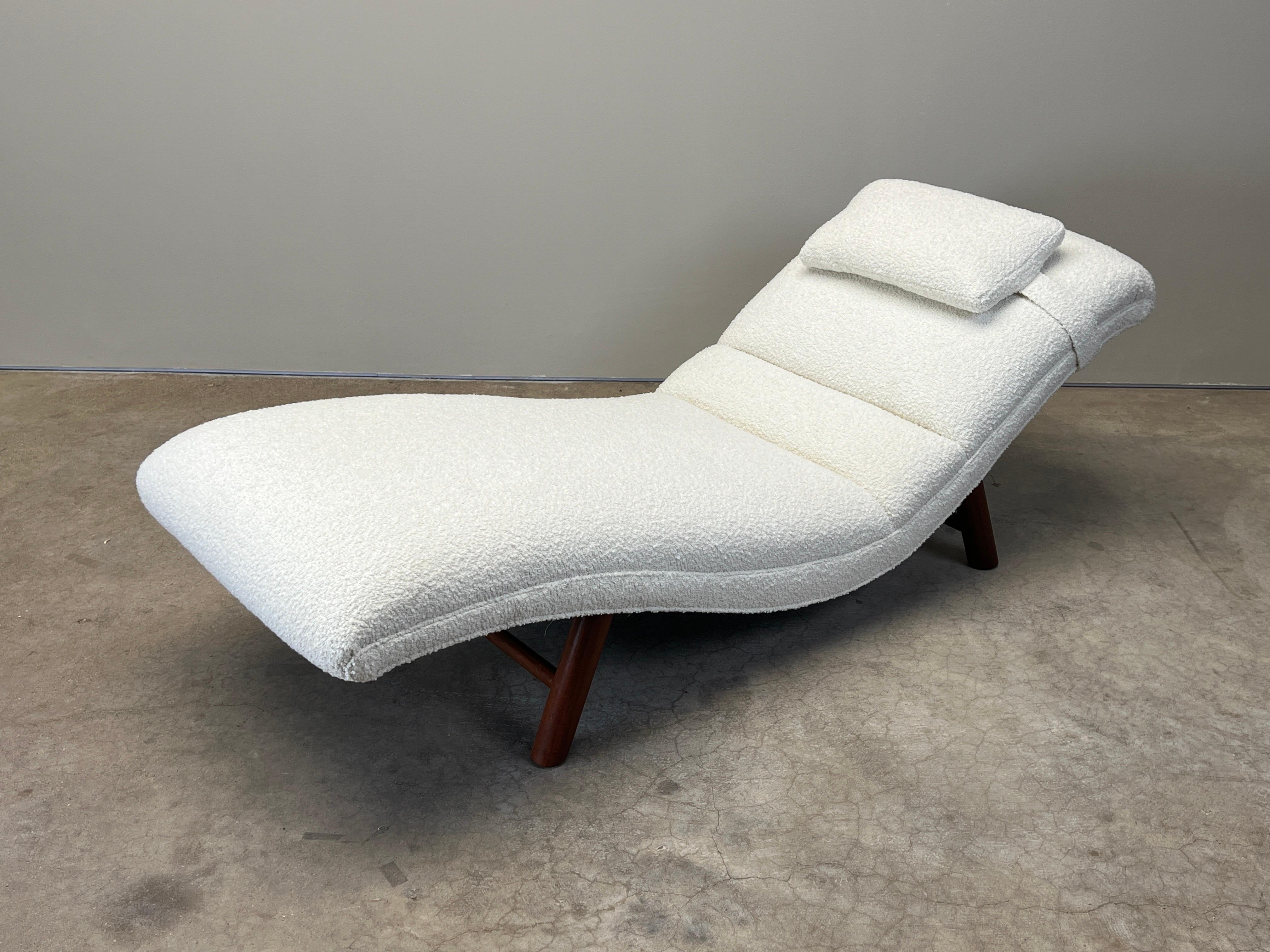 Mahogany Chaise Lounge Attributed to Edward Wormley For Sale