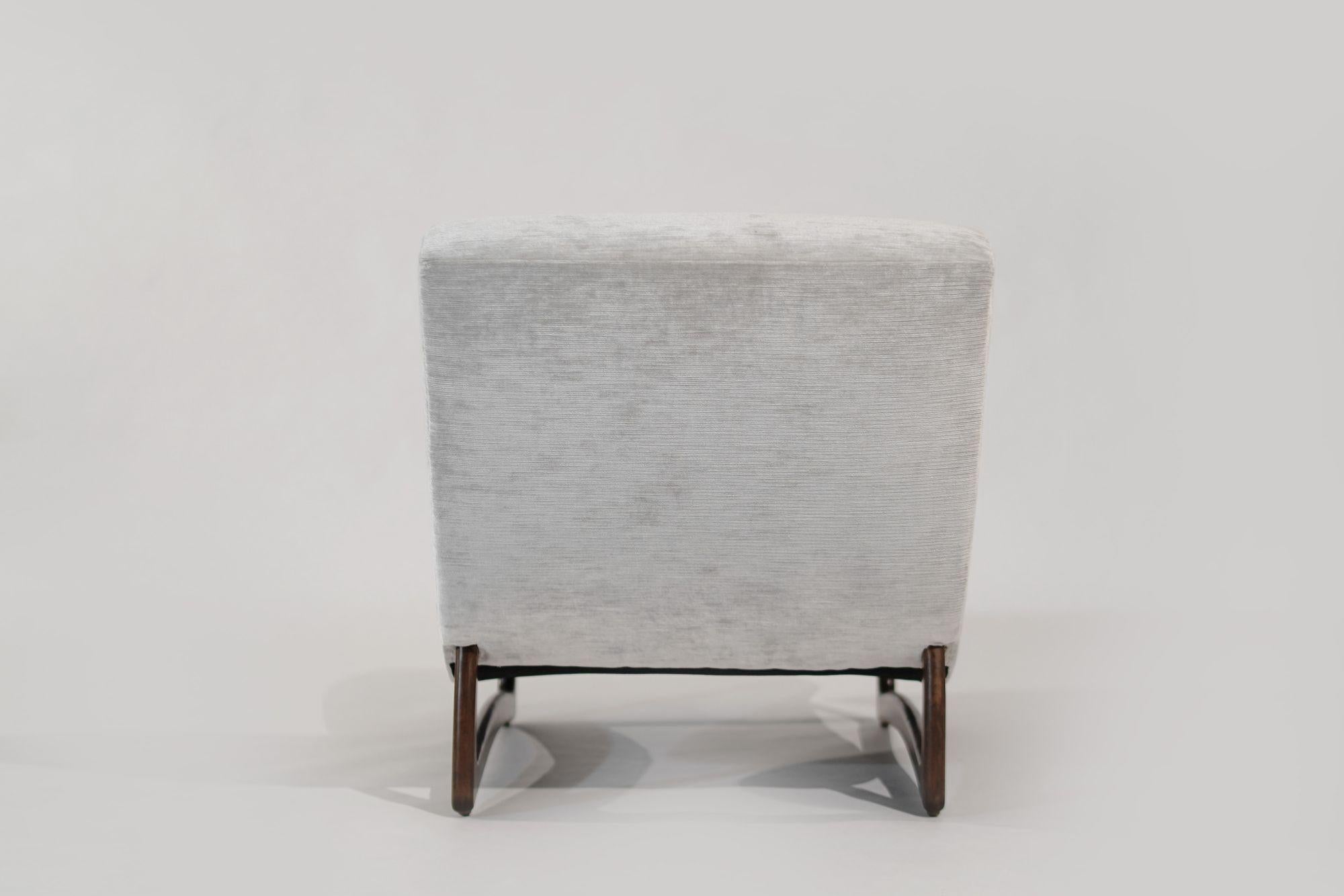 Velours Chaise longue par Adrian Pearsall, C. 1950s en vente