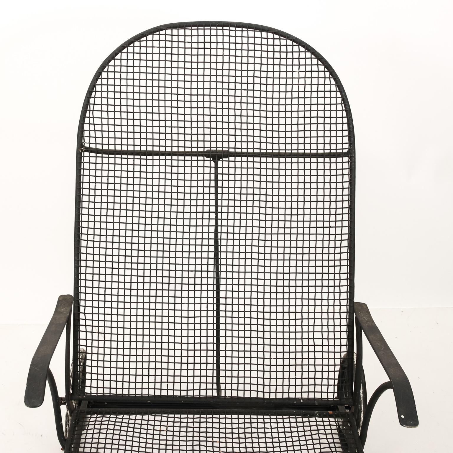 Metal Chaise Lounge Chair by Russell Woodard