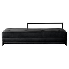 Chaise lounge ClassiCon Day Bed design Eileen Gray - Black leather - Black