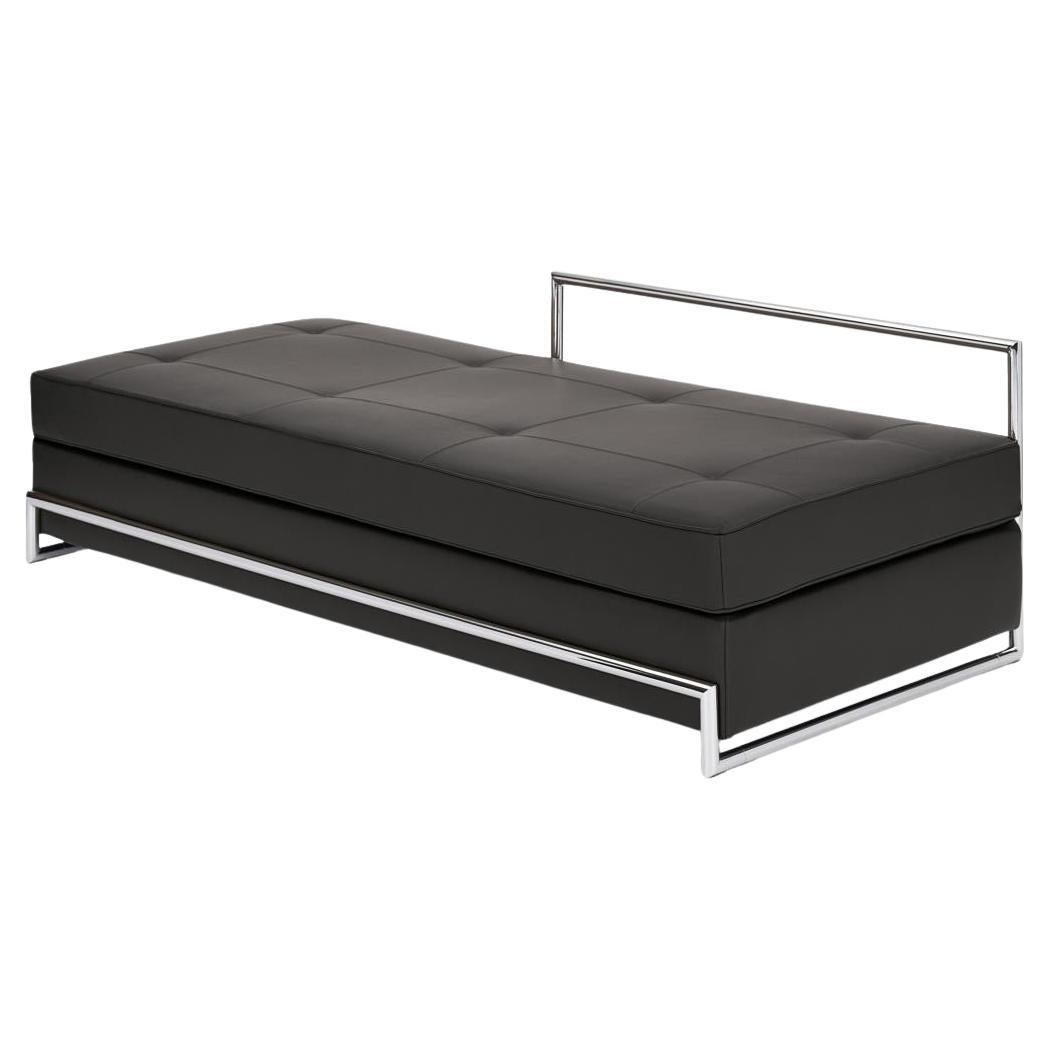 Chaise lounge ClassiCon Day Bed design Eileen Gray - Black leather For Sale