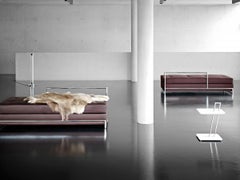 Chaise lounge ClassiCon Day Bed design Eileen Gray - Brownred - Chrome