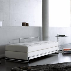 Chaise lounge ClassiCon Day Bed design Eileen Gray - White leather