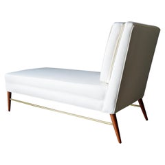 Chaise Lounge in Maple and Brass by Paul McCobb, circa 1950