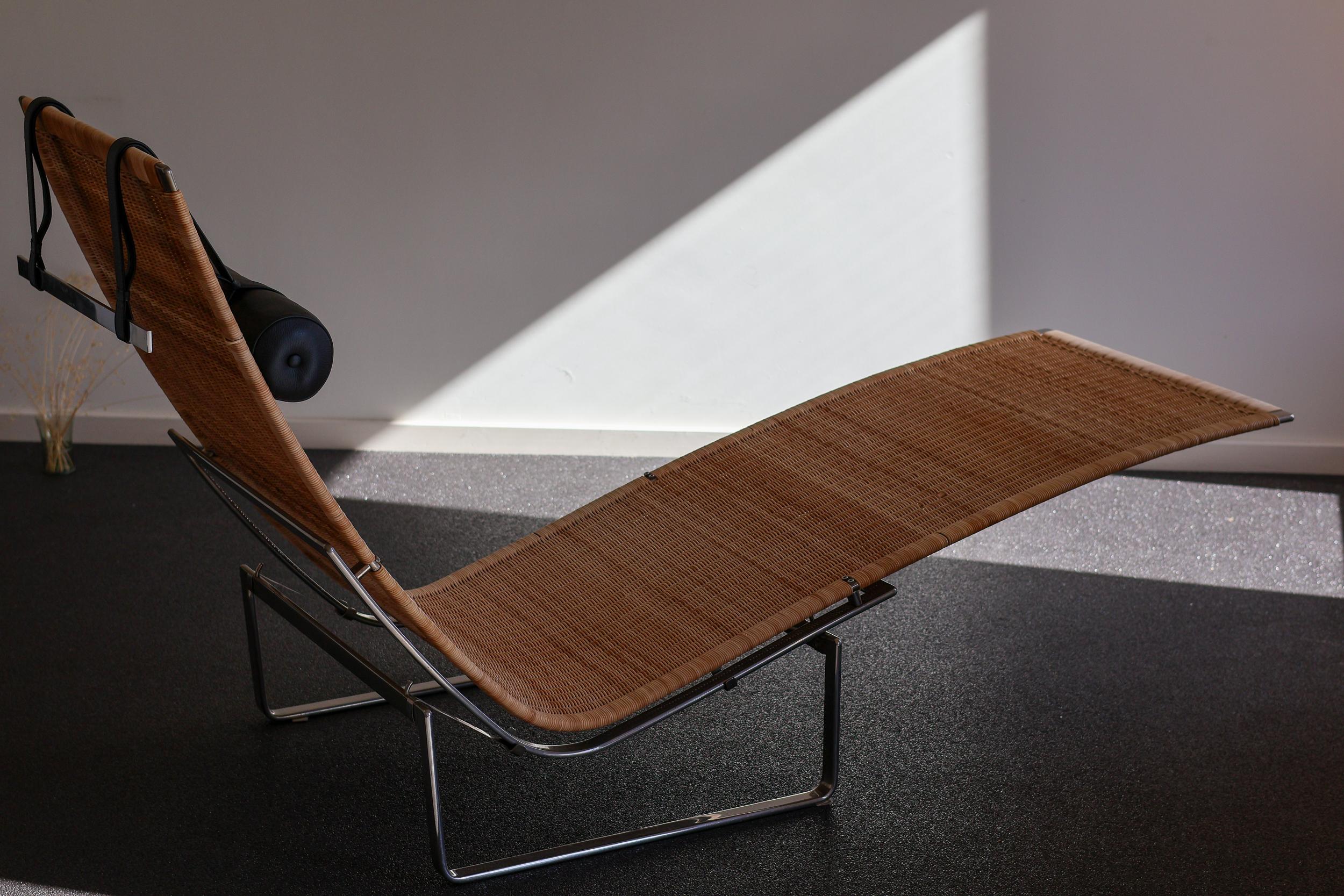 Late 20th Century Chaise Lounge Model PK24 Designed by Poul Kjaerholm for E. Kold Christensen For Sale
