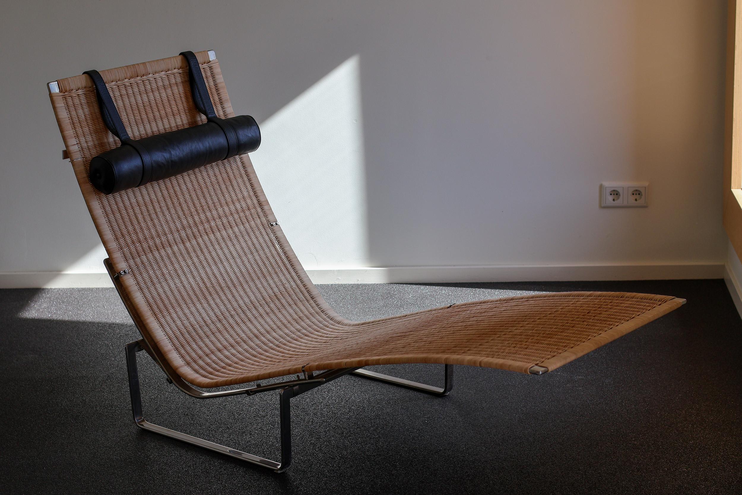 Chaiselongue-Modell PK24, entworfen von Poul Kjaerholm für E. Kold Christensen