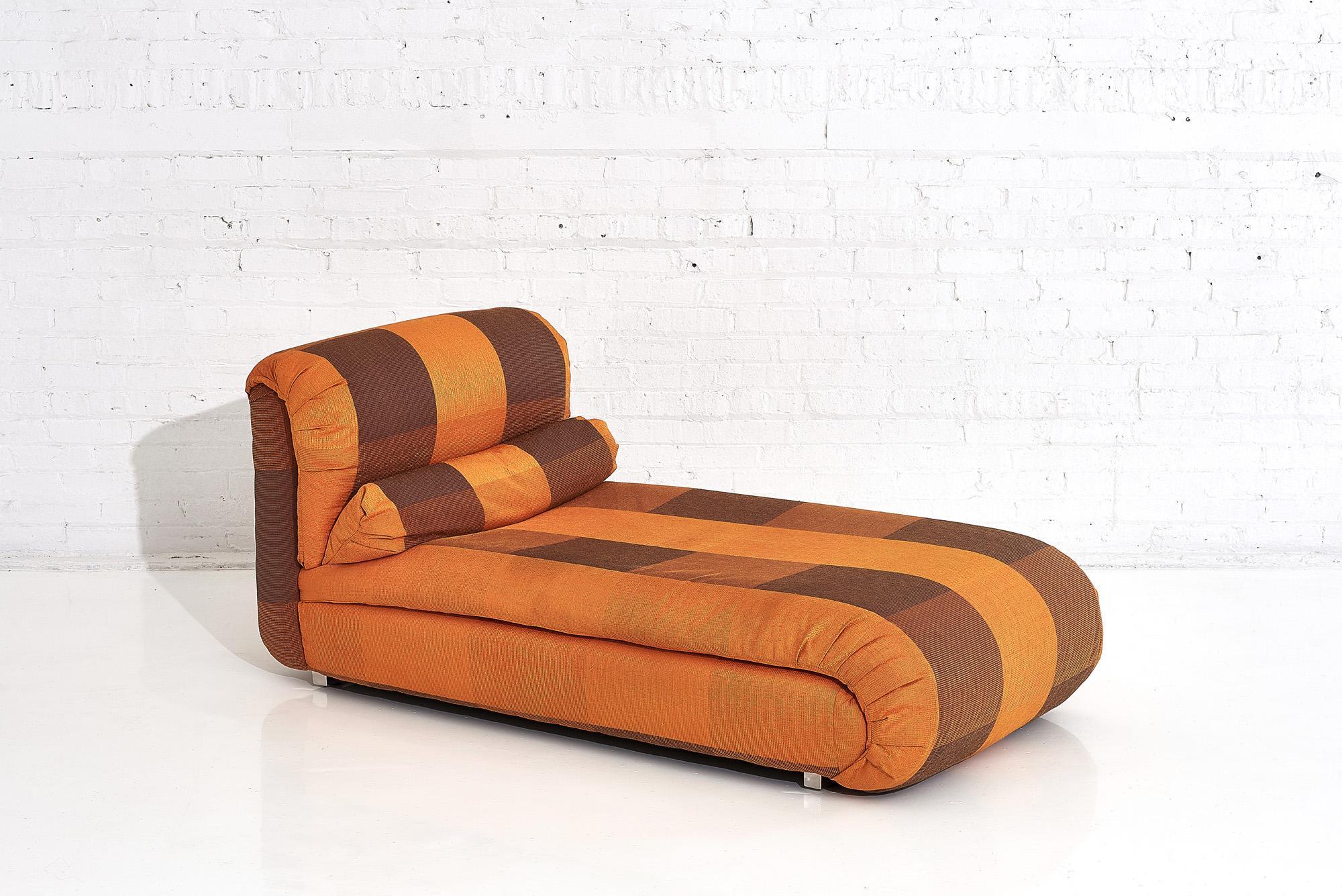 Post-Modern Chaise Lounge Silk Fabric, 1980’s