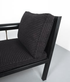 Sofá Chaise Lounge Baisity de Antonio Citterio B&B Bouclé negro de Brioni