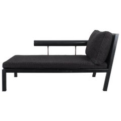 Chaise Lounge Sofa Baisity by Antonio Citterio B&B Black Bouclé by Brioni
