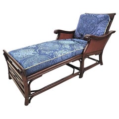 Used Chaise Lounge Wood & Wicker by Palecek