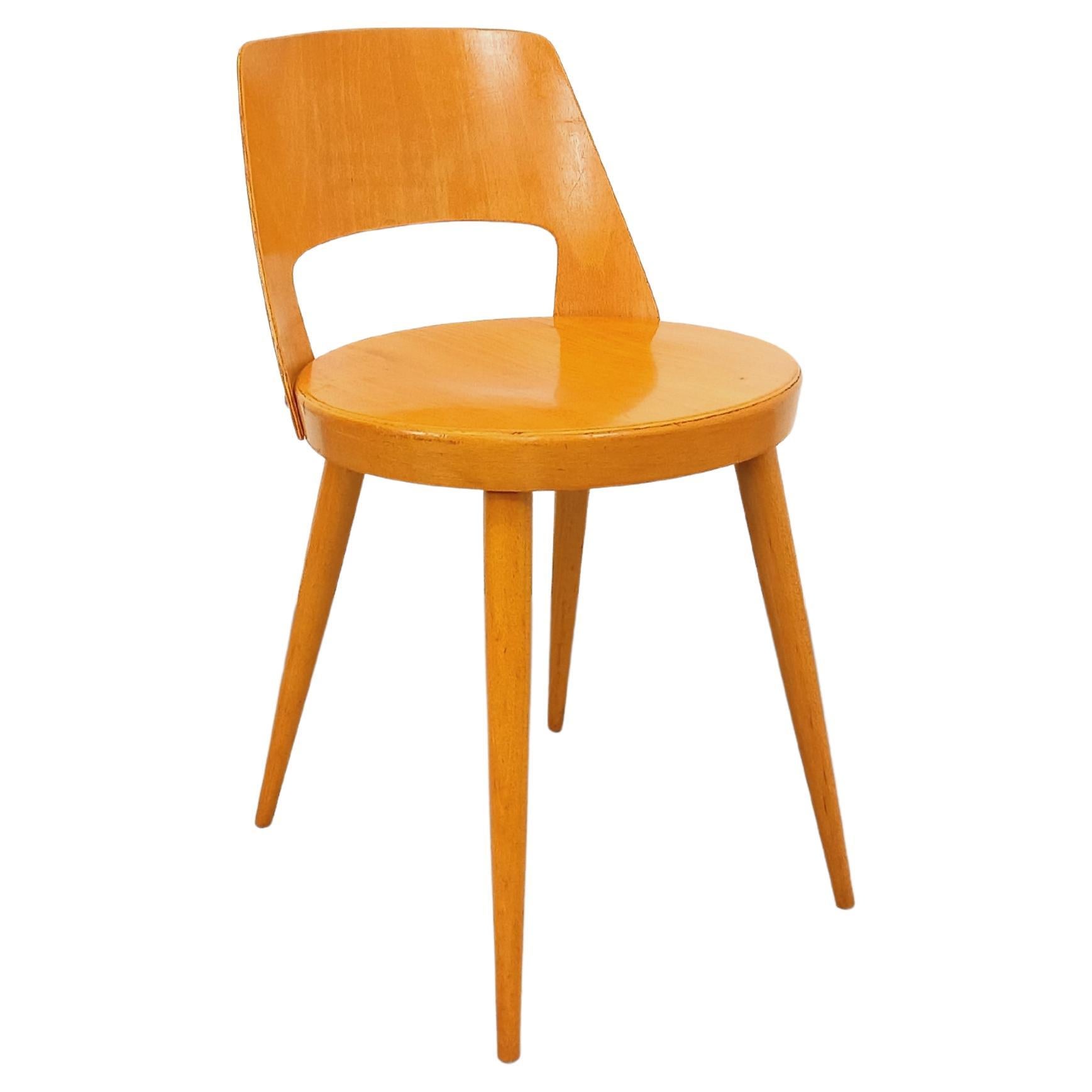 Chaise Mondor vintage de marque Baumann en bois des années 60