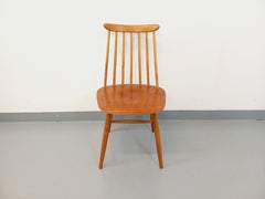 Chaise scandinave Fanett par Ilmari Tapiovaara vintage en teck et bois de hêtre