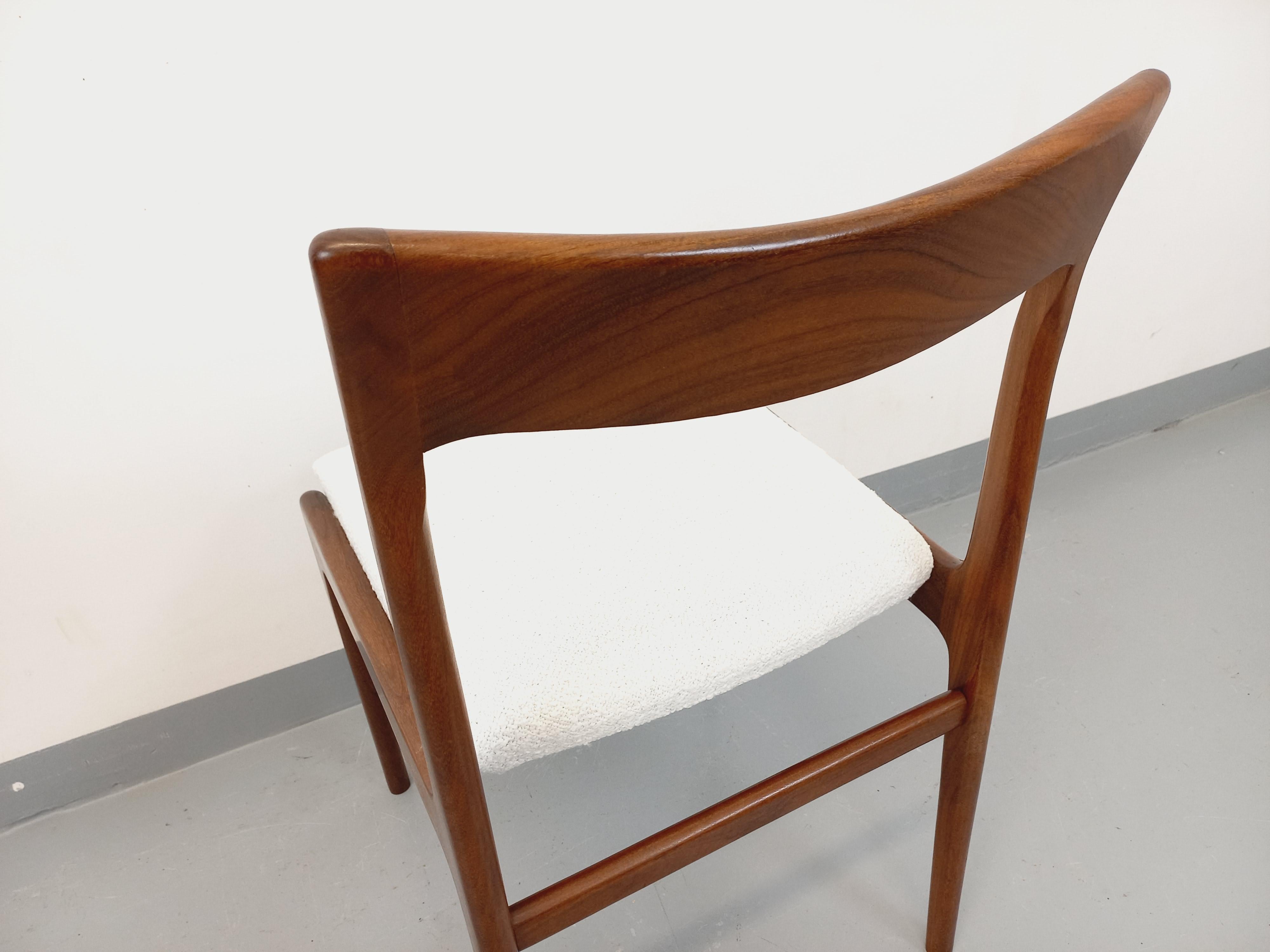 Chaise scandinave vintage en teck des années 60 In Good Condition For Sale In BESANÇON, FR