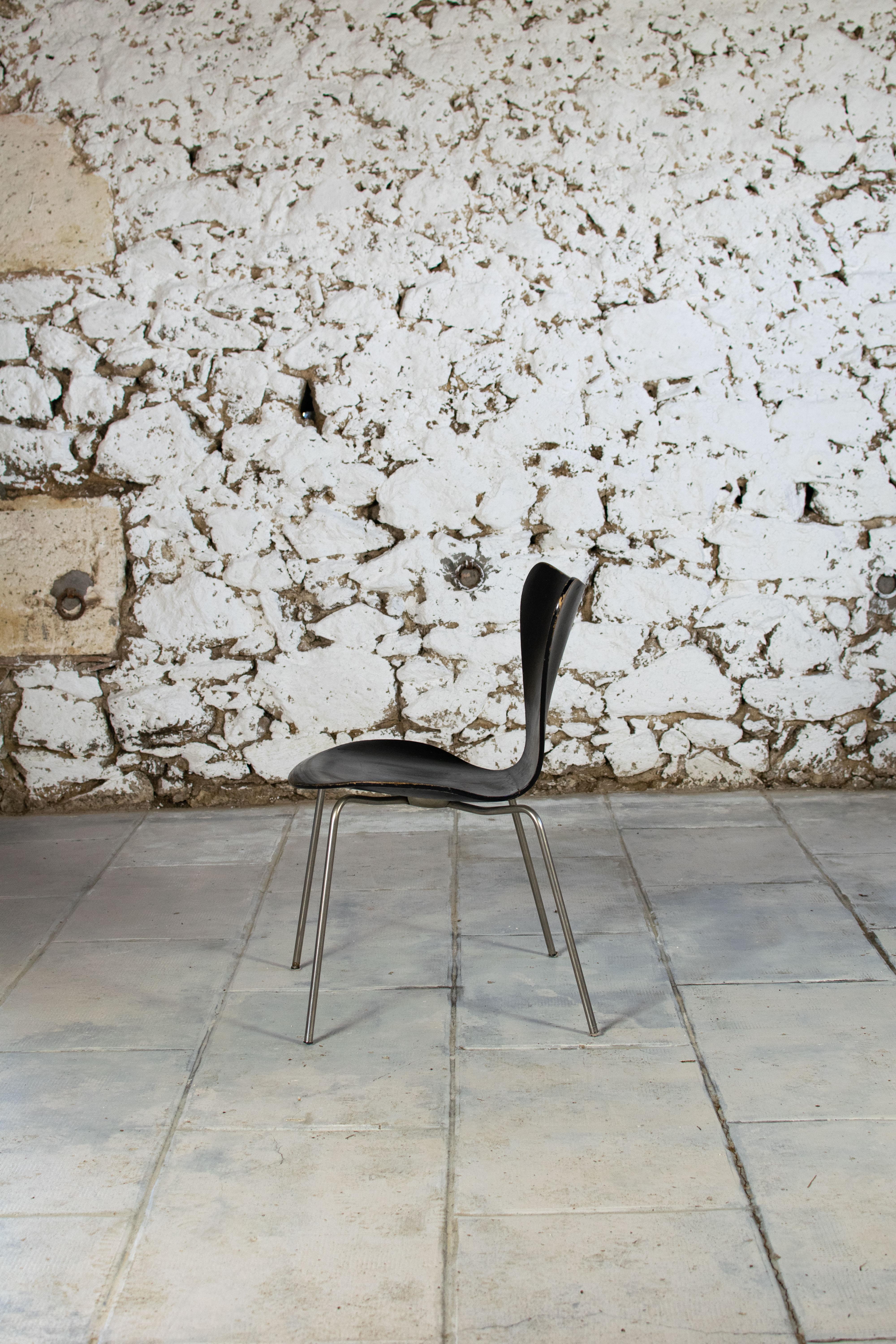 Chaise Serie 7 par Arne Jacobsen pour Fritz Hansen (Mitte des 20. Jahrhunderts) im Angebot