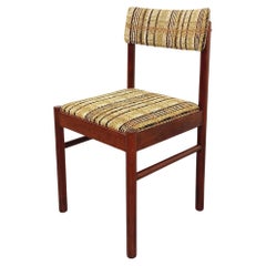 Chaise vintage Boi en bois et tissu des années 70