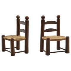 "Chaises Basses" Low Chairs by Charles Dudouyt, France 1930s