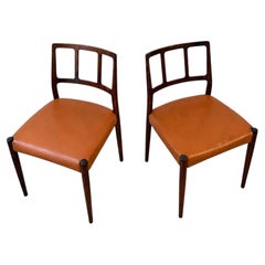 Chaises en palissandre & cuir par Johannes Andersen