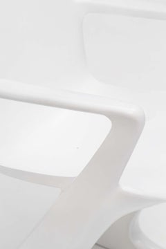 Chaises « Kangourou » blanches par Ernst Moeckl pour Horn