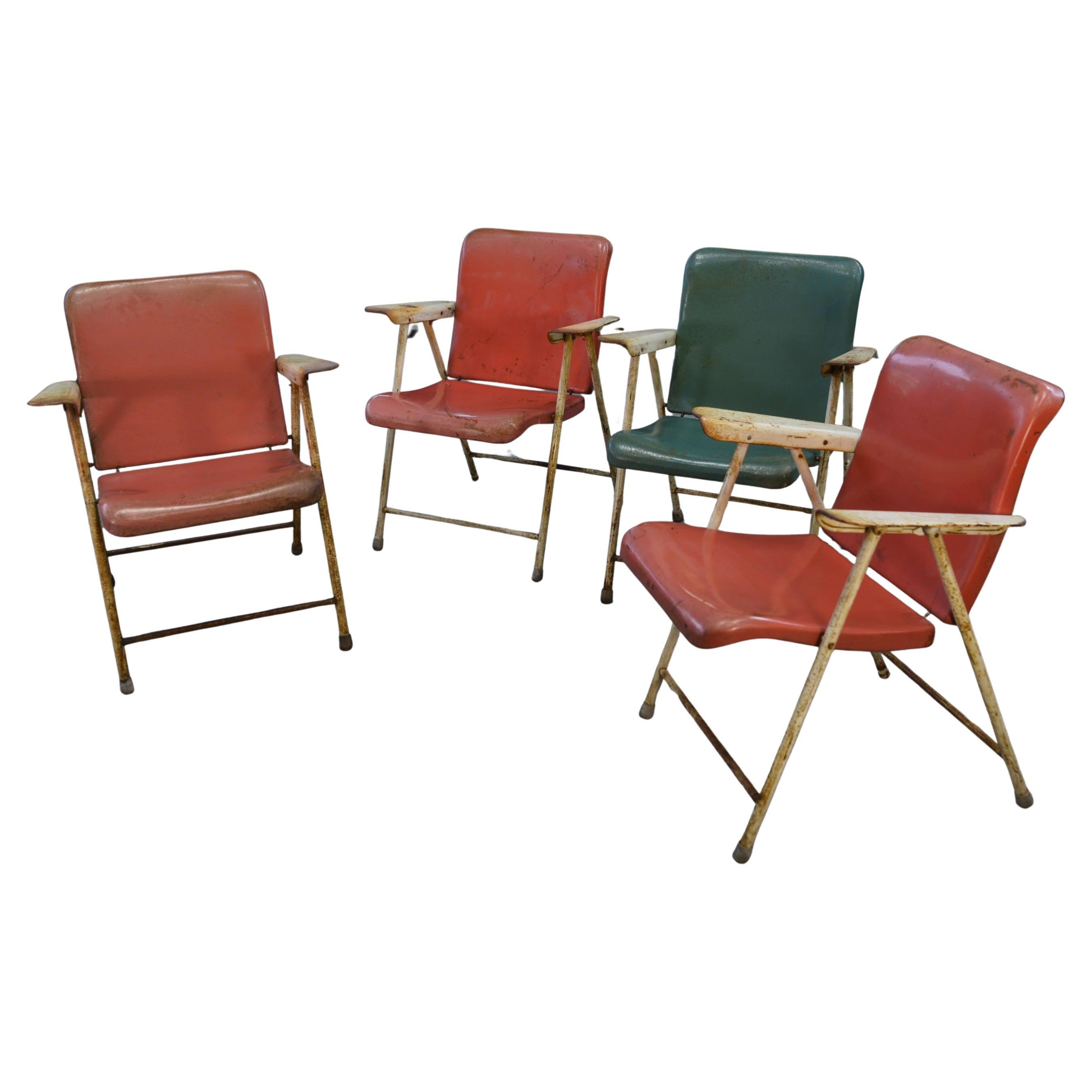 Chaises pliantes par Russel Wright pour Samsonite Chairs Anni '60 in vendita
