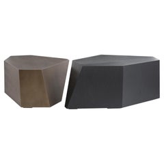 Chaka Cocktail Tables, Lote de 2 DJ5012 - Ébano, Roble Madera Dorada