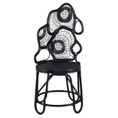 Chakra Black Chair Tall in Cane, Viya by Vikram Goyal