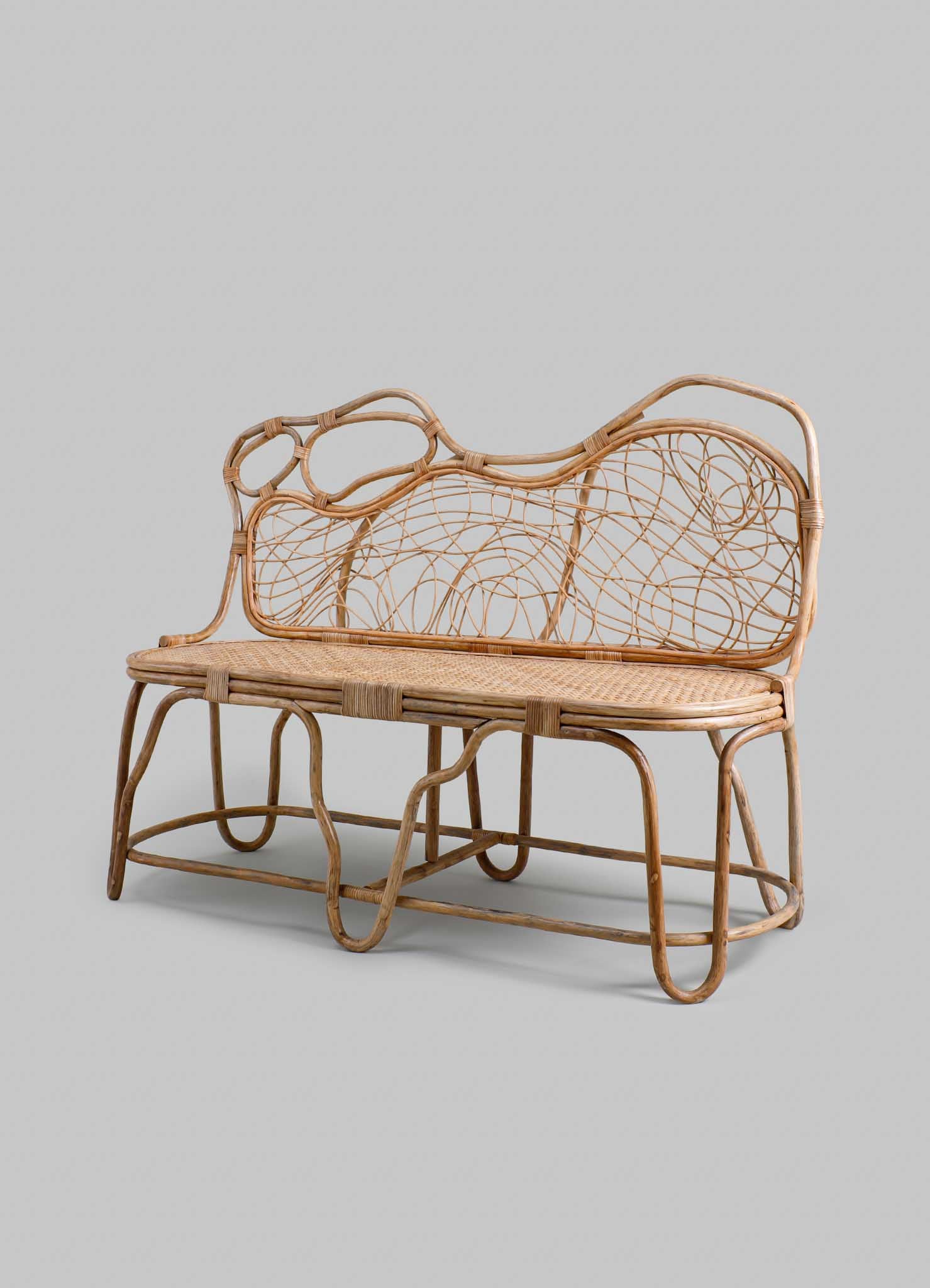 Chakra Sofa Small in Cane, Viya by Vikram Goyal For Sale