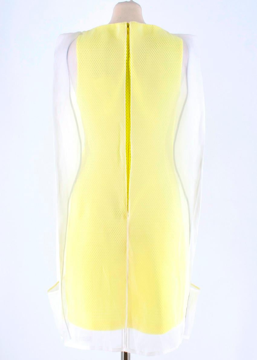 Yellow Chalayan Pop Lemon Double Layer Mini Frame Dress Size IT 42