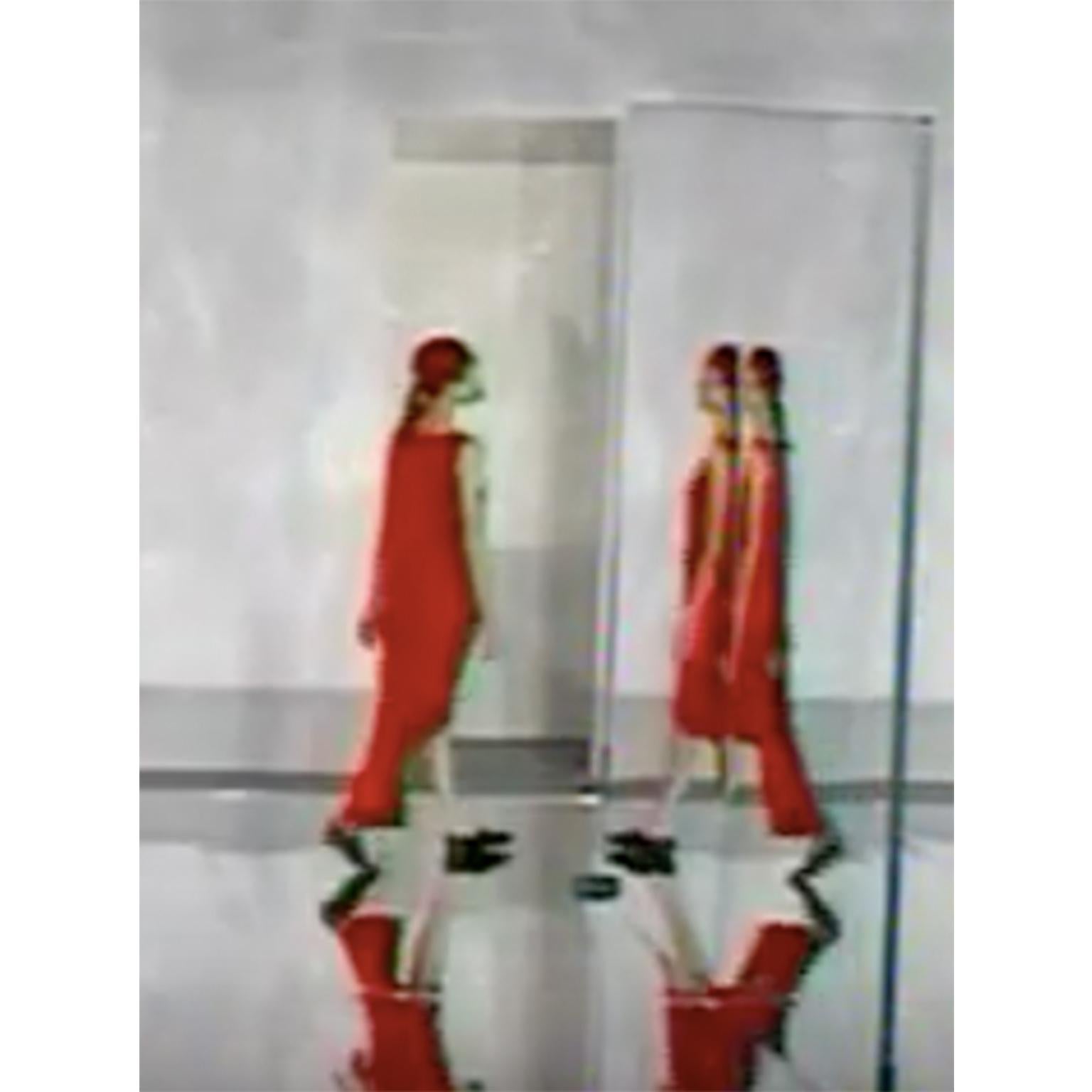 Chalayan Red Dress Show Runway Piece Panoramic AW 1998 For Sale 4