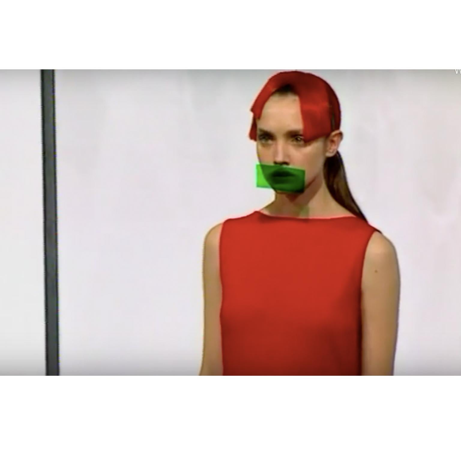 Chalayan Red Dress Show Runway Piece Panoramic AW 1998 For Sale 2