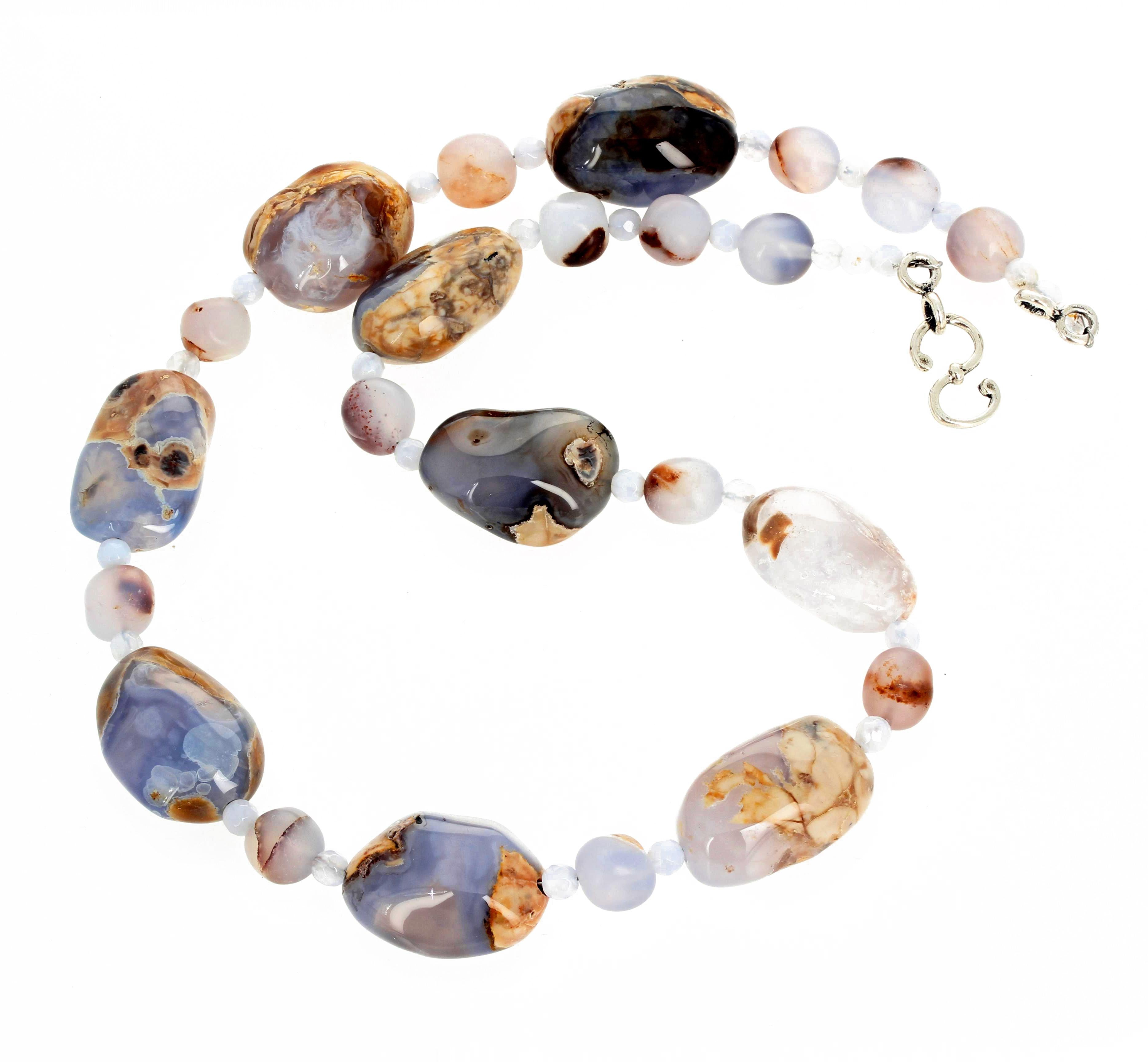 Chalcedony, Chalcedony and Chalcedony Necklace