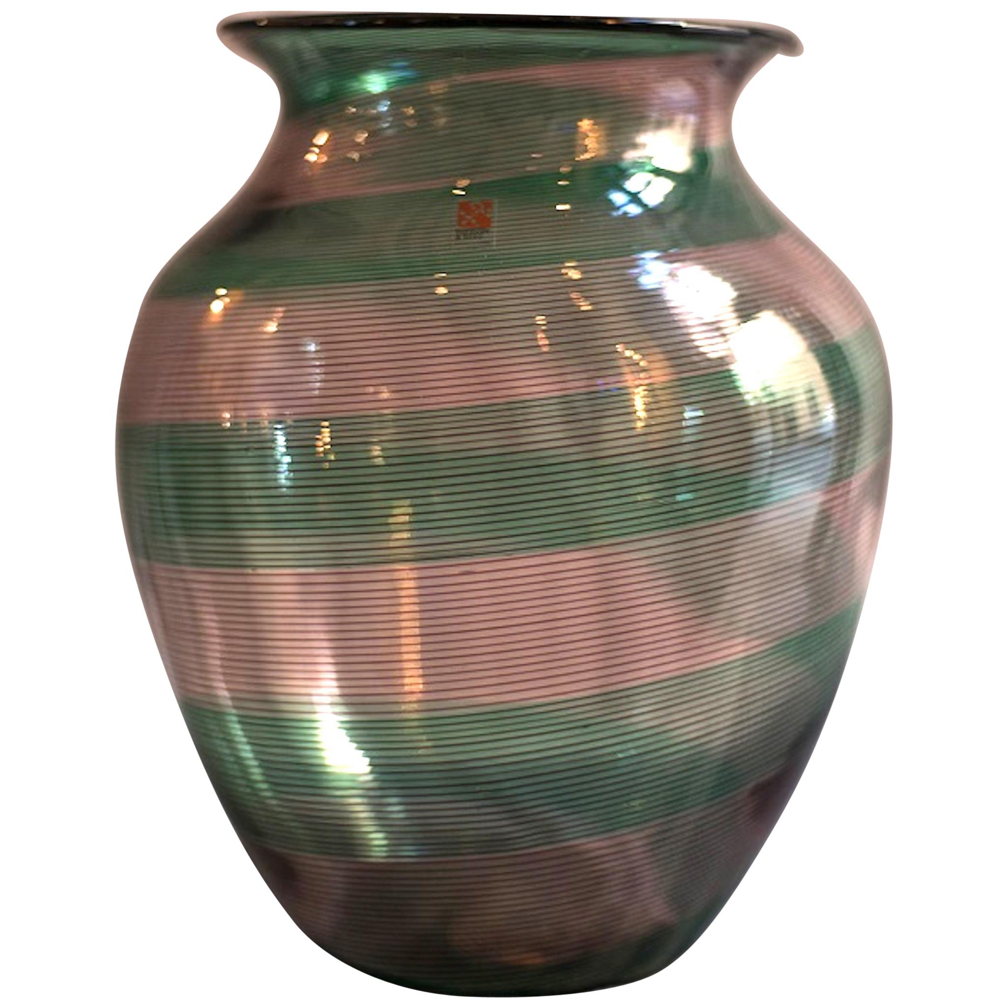 Chalcedony Glass Vase by Barovier & Toso, Italy, 1980s