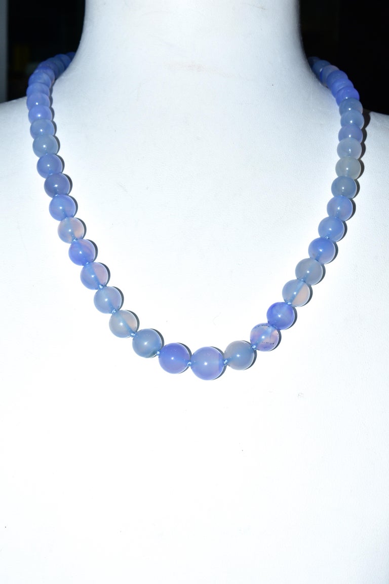 Chalcedony Necklace with 18 Karat Gold Clasp, by Pierre/Famille, Inc ...