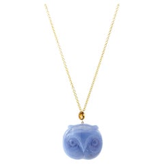 Collier hibou et citrine