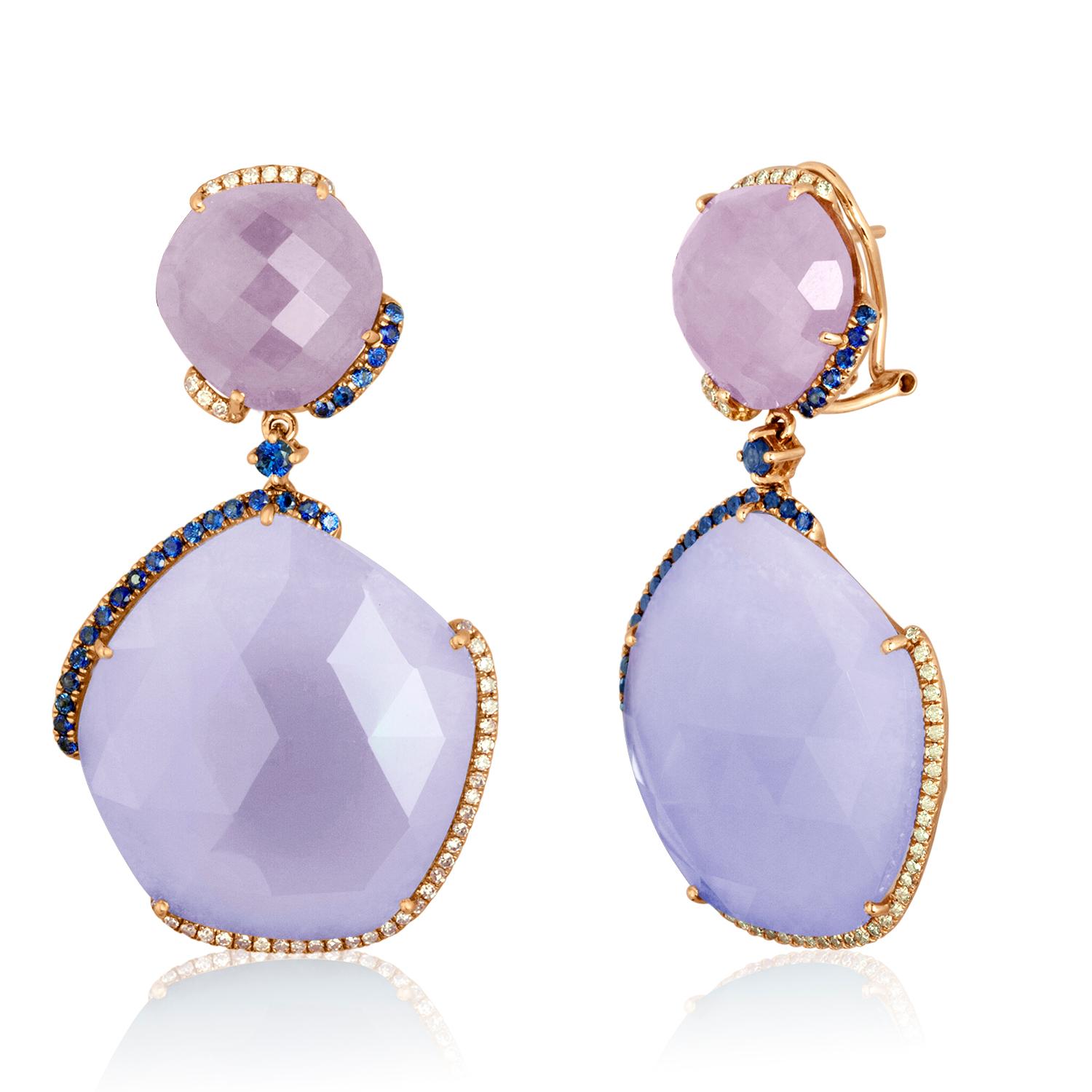 purple jade earrings