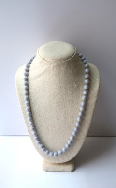 Chalcedony Quartz Bead Necklace